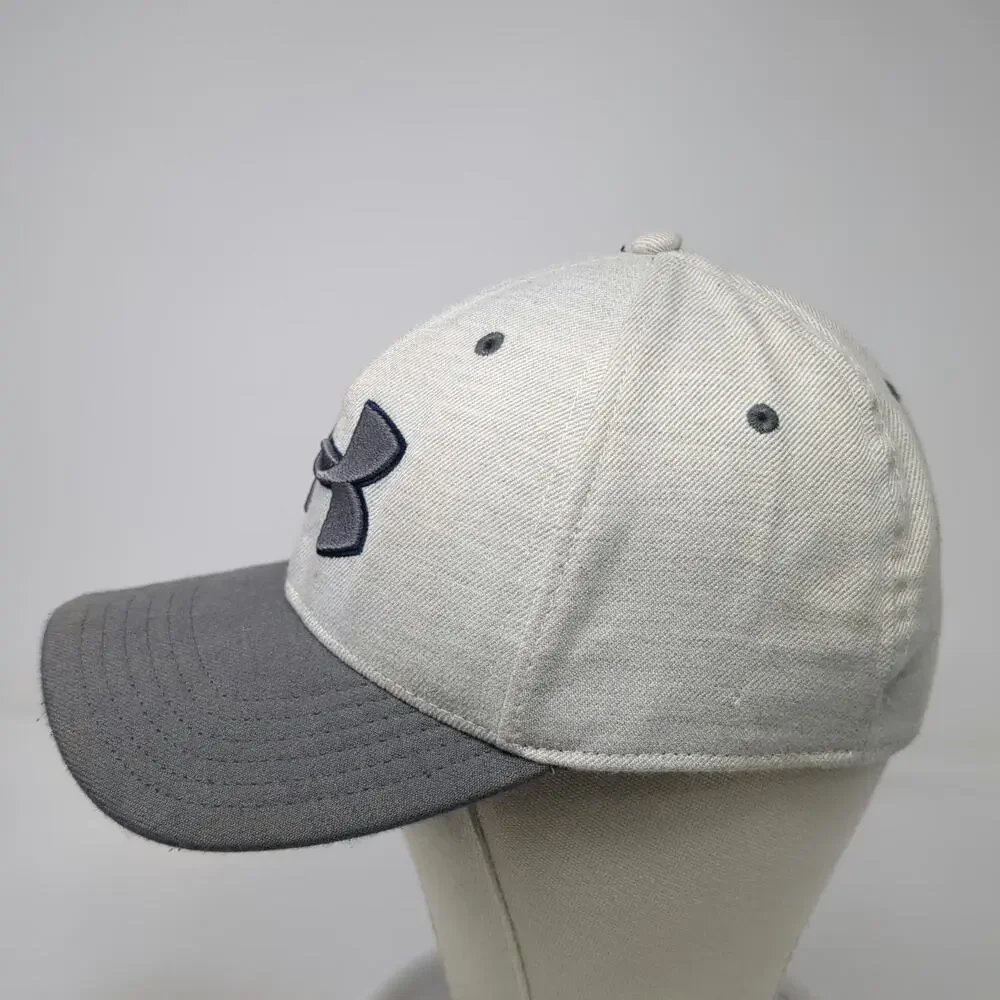 Under Armour Baseball Cap Gray XL Embroidered Logo Stretch Fit Six Panel Hat